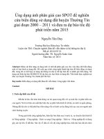 DSpace at VNU: Ứng dụng ảnh phân giải cao SPOT để nghiên cứu biến động sử dụng đất huyện Thường Tín giai đoạn 2000 – 2011 và đưa ra dự báo tốc độ phát triển năm 2015