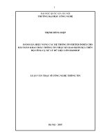DSpace at VNU: Đánh giá hiệu năng các hệ thống Inverted Index cho bài toán khai thác thông tin nhật kí giao dịch dựa trên bộ công cụ xử lý dữ liệu lớn Hadoop