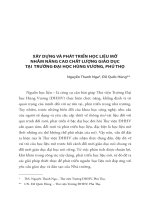 DSpace at VNU: Xây dựng và phát triển học liệu mở nhằm nâng cao chất lượng giáo dục tại trường Đại học Hùng Vương, Phú Thọ