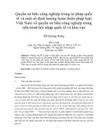 DSpace at VNU: Quyền sử hữu công nghiệp trong tư pháp quốc tế và một số định hướng hoàn thiện pháp luật Việt Nam về quyền sử hữu công nghiệp trong tiến trình hội nhập quốc tế và khu vực