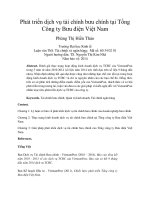 DSpace at VNU: Phát triển dịch vụ tài chính bưu chính tại Tổng Công ty Bưu điện Việt Nam