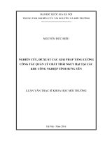 DSpace at VNU: Nghiên cứu, đề xuất các giải pháp tăng cường công tác quản lý chất thải nguy hại tại các Khu công nghiệp tỉnh Hưng Yên