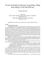 DSpace at VNU: Vai trò của thanh tra nhà nước trong phòng, chống tham nhũng ở Việt Nam hiện nay