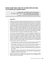 DSpace at VNU: RỪNG NGẬP MẶN, SINH KẾ VÀ BIẾN ĐỔI KHÍ HẬU TẠI HOÀNH BỒ, QUẢNG NINH 23. LE XUAN TUAN