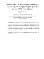 DSpace at VNU: Quan điểm Hồ Chí Minh về phương pháp giáo dục với việc đổi mới phương pháp giáo dục đại học ở Việt Nam hiện nay