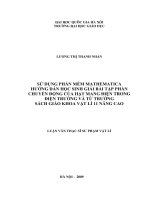 DSpace at VNU: Sử dụng phần mềm MATHEMATICA hướng dẫn học sinh giải bài tập phần 