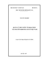 Quản lý nhà nước về khai thác tài nguyên khoáng sản ở Việt Nam (LV thạc sĩ)