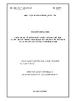 Pháp luật về kiểm soát chất lượng thủ tục hành chính trong giai đoạn xây dựng văn bản quy phạm pháp luật ở Việt Nam hiện nay (tt)