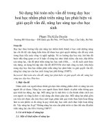 DSpace at VNU: Sử dụng bài toán nêu vấn đề trong dạy học hoá học nhằm phát triển năng lực phát hiện và giải quyết vấn đề, năng lực sáng tạo cho học sinh