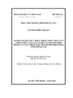 Đánh giá kết quả thực hiện công việc của công chức tại các cơ quan chuyên môn thuộc UBND Tp. Biên Hòa, tỉnh Đồng Nai (tt)