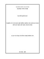 DSpace at VNU: Nghiên cứu xây dựng hệ thống thông tin giám sát cháy rừng sử dụng dữ liệu ảnh vệ tinh