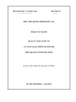 Quản lý nhà nước về an toàn giao thông đường bộ trên địa bàn tỉnh Đắk Nông (LV thạc sĩ)