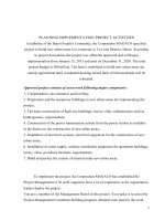 LẬP kế HOẠCH THỰC HIỆN các HOẠT ĐỘNG dự án KHU đô THỊ mới tại từ LIÊM en 