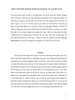 Phân tích môi trường kinh doanh quốc tế tại việt nam 