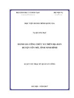 Đánh giá công chức xã trên địa bàn huyện Yên Mô, tỉnh Ninh Bình (LV thạc sĩ)