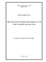 DSpace at VNU: THẾ CHẤP TÀI SẢN TRONG HOẠT ĐỘNG CỦA TỔ CHỨC TÍN DỤNG TẠI VIỆT NAM