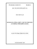Đánh giá công chức cấp xã ở huyện An Minh, tỉnh Kiên Giang (LV thạc sĩ)