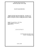 DSpace at VNU: Thiết kế bộ chuyển đổi số - tương tự 8 bít sử dụng công nghệ bán dẫn CMOS
