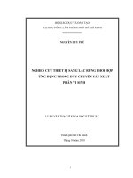 NGHIÊN CỨU THIẾT BỊ SÀNG LẮC RUNG PHỐI HỢP ỨNG DỤNG TRONG DÂY CHUYỀN SẢN XUẤT PHÂN VI SINH LUẬN VĂN THẠC SĨ KHOA HỌC KỸ THUẬT