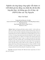 DSpace at VNU: Nghiên cứu ứng dụng công nghệ viễn thám và GIS đánh giá tác động của nhiệt độ, độ ẩm đến lớp phủ thực vật thông qua chỉ số thực vật (NDVI) khu vực Tây Nguyên