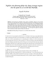 DSpace at VNU: Nghiên cứu phương pháp xây dựng storage engine cho hệ quản trị cơ sở dữ liệu MySQL