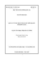 Quản lý về thu thuế sử dụng đất trên địa bàn tỉnh Kiên Giang (LV thạc sĩ)