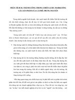 Phân tích sự thành công trong chiến lược marketing các sản phẩm của cà phê trung nguyên 