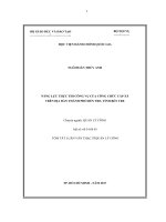 Năng lực thực thi công vụ của công chức cấp xã trên địa bàn Tp. Bến Tre, tỉnh Bến Tre (tt)