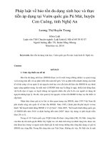 DSpace at VNU: Pháp luật về bảo tồn đa dạng sinh học và thực tiễn áp dụng tại Vườn quốc gia Pù Mát, huyện Con Cuông, tỉnh Nghệ An