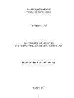 DSpace at VNU: Phát triển đội ngũ giảng viên của trường Cao đẳng nghề Công nghiệp Hà Nội