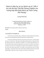 DSpace at VNU: Quản trị nhân lực tại các khách sạn từ 3 đến 4 sao trên địa bàn Tỉnh Hải Dương (Nghiên cứu trường hợp điển hình khách sạn Nam Cường Hải Dương)