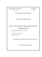 Quản lý nhà nước về thi đua, khen thưởng tỉnh Bình Dương (LV thạc sĩ)