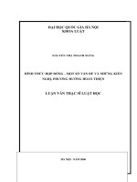 DSpace at VNU: Hình thức của hợp đồng-một số vấn đề và những kiến nghị, phương hướng hoàn thiện