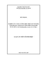 Nghiên cứu tăng cường biểu hiện gen mã hóa enzyme DAT tham gia tổng hợp alkaloid ở cây dừa cạn(Catharanthus roseus (L.) G. Don) (LA tiến sĩ)