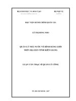 Quản lý nhà nước về bình đẳng giới trên địa bàn tỉnh Kiên Giang (LV thạc sĩ)