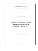 DSpace at VNU: Nghiên cứu tổng hợp một số Thiosemicarbazon của Quinolin-2-(1H)-on thế