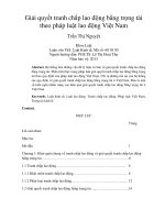 DSpace at VNU: Giải quyết tranh chấp lao động bằng trọng tài theo pháp luật lao động Việt Nam