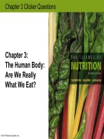 Clicker questions the science of NUTRITON 4th by thompson manore and vaughan chapter 03 