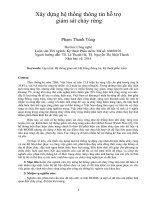 DSpace at VNU: Xây dựng hệ thống thông tin hỗ trợ giám sát cháy rừng