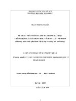 DSpace at VNU: Sử dụng phần mềm Flash MX trong dạy học thí nghiệm các bài động học và định luật Newton (chương trình sách giáo khoa vật lý lớp 10 trung học phổ thông)