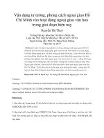 DSpace at VNU: Vận dụng tƣ tƣởng, phong cách ngoại giao Hồ Chí Minh vào hoạt động ngoại giao văn hoá trong giai đoạn hiện nay