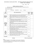 Phieu danh gia gio day Bac Trung hoc tu 2015