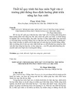 DSpace at VNU: Thiết kế quy trình bài học môn Ngữ văn ở trường phổ thông theo định hướng phát triển năng lực học sinh