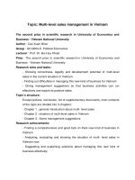 Topic Multi level sales management in Vietnam
