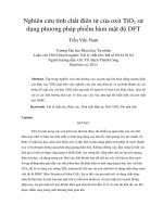 DSpace at VNU: Nghiên cứu tính chất điên tử của oxit TiO 2 sử dụng phương pháp phiếm hàm mật độ DFT