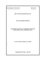 Hoạt động giám sát của HĐND huyện Kiên Lương, tỉnh Kiên Giang (LV thạc sĩ)