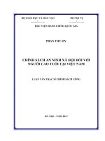 Chính sách an sinh xã hội đối với người cao tuổi tại Việt Nam (tt)