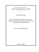 DSpace at VNU: Hiệu ứng Radio điện trong dây lượng tử hình chữ nhật với hố thế cao vô hạn với cơ chế tán xạ điện tử - Phonon quang