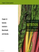 Clicker questions the science of NUTRITON 4th by thompson manore and vaughan chapter 13 