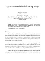 DSpace at VNU: Nghiên cứu một số vấn đề về tích hợp dữ liệu